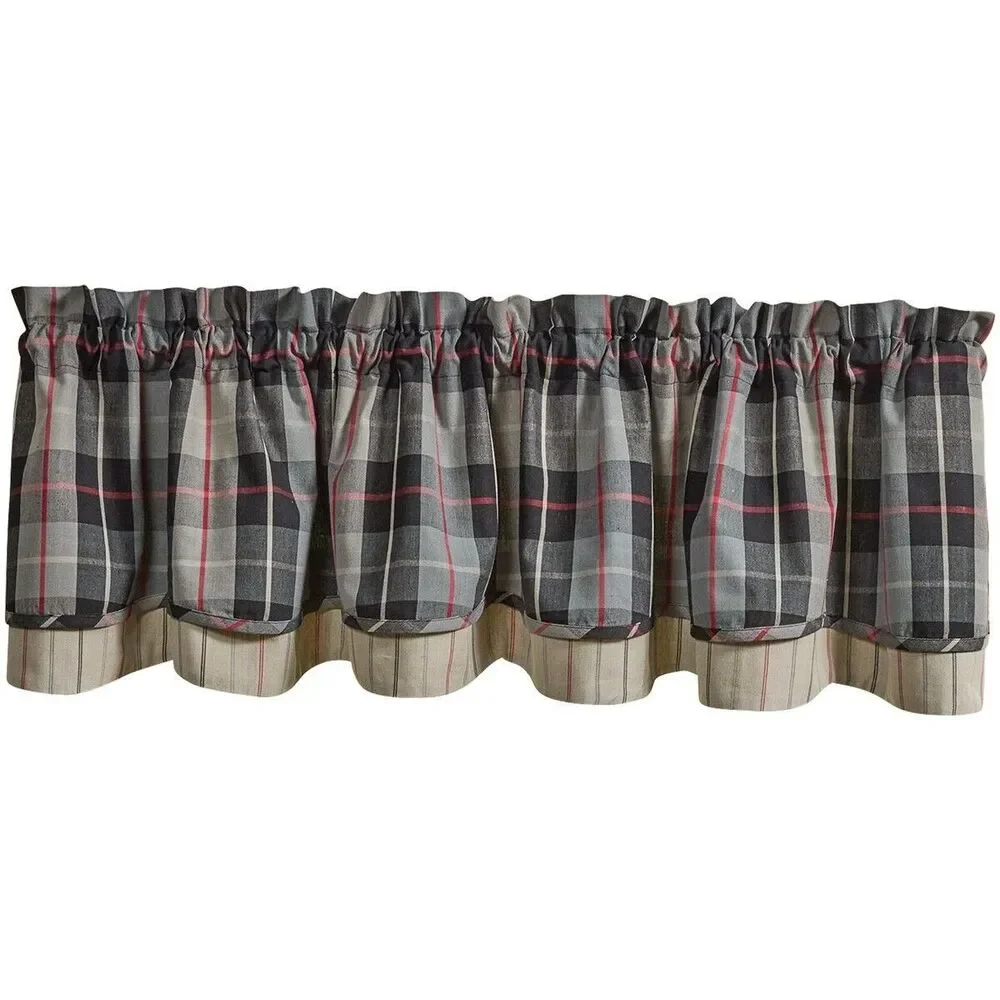 Park Designs Colton Lined Layered Valance Curtain 72 in x 16 in - One Valance